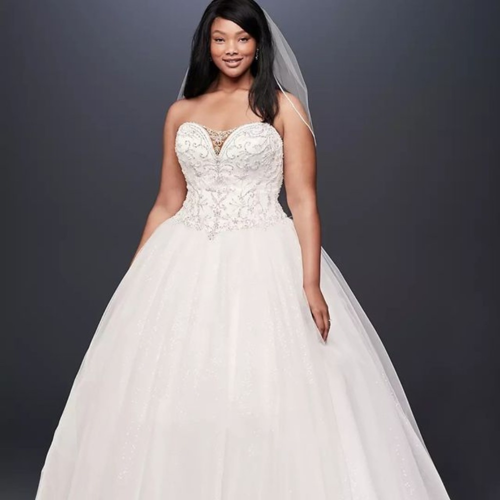 BNWT David's Bridal Illusion Plus Size Ball Gown Wedding